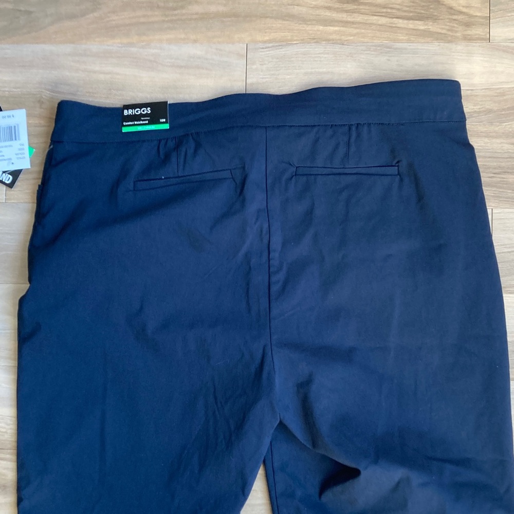 Briggs navy blue millennium Capri stretch comfort waistband hidden elastic 18W - Picture 10 of 17